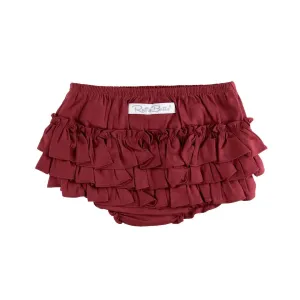 RuffleButts Rosewood Woven Luxe Wave RuffleButt