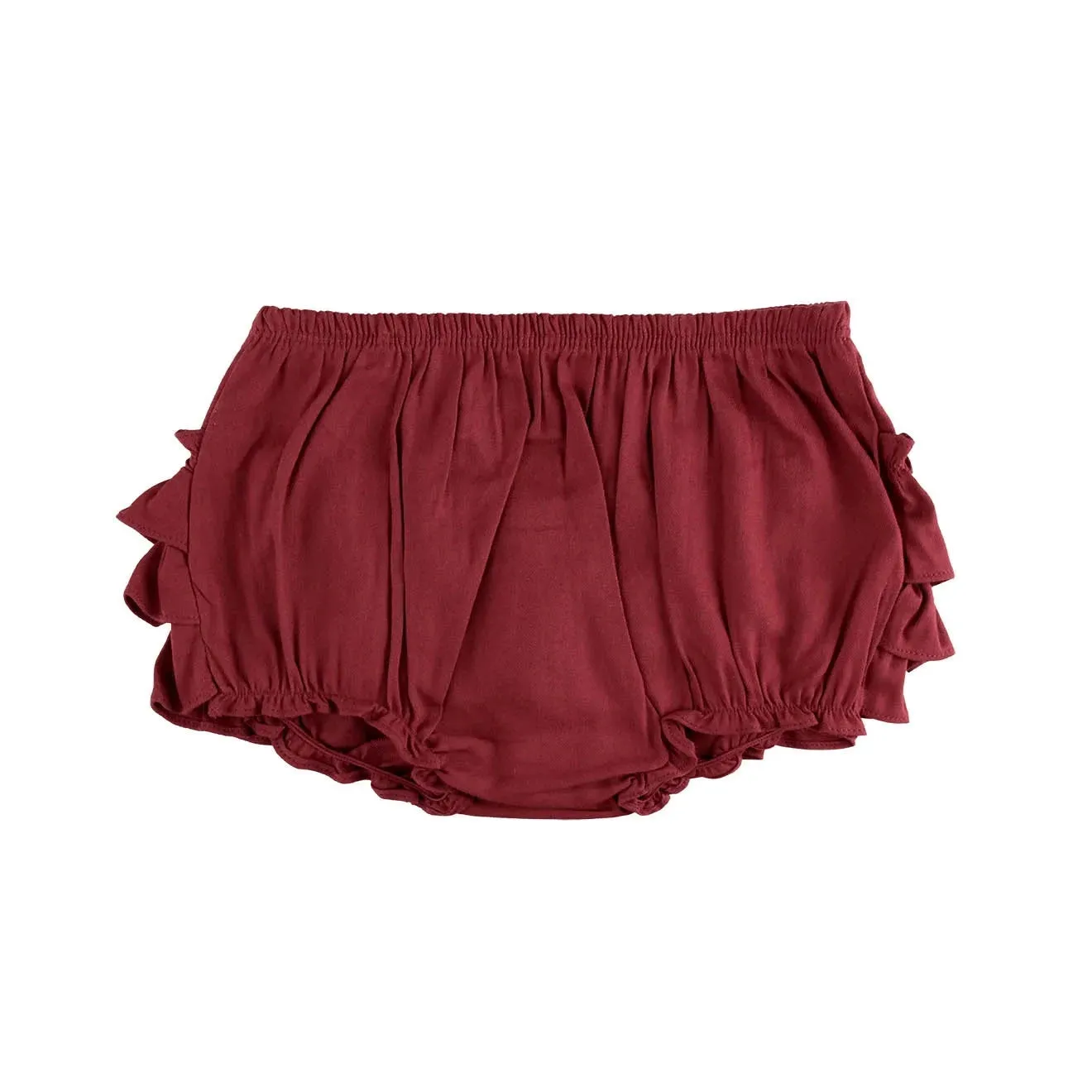 RuffleButts Rosewood Woven Luxe Wave RuffleButt