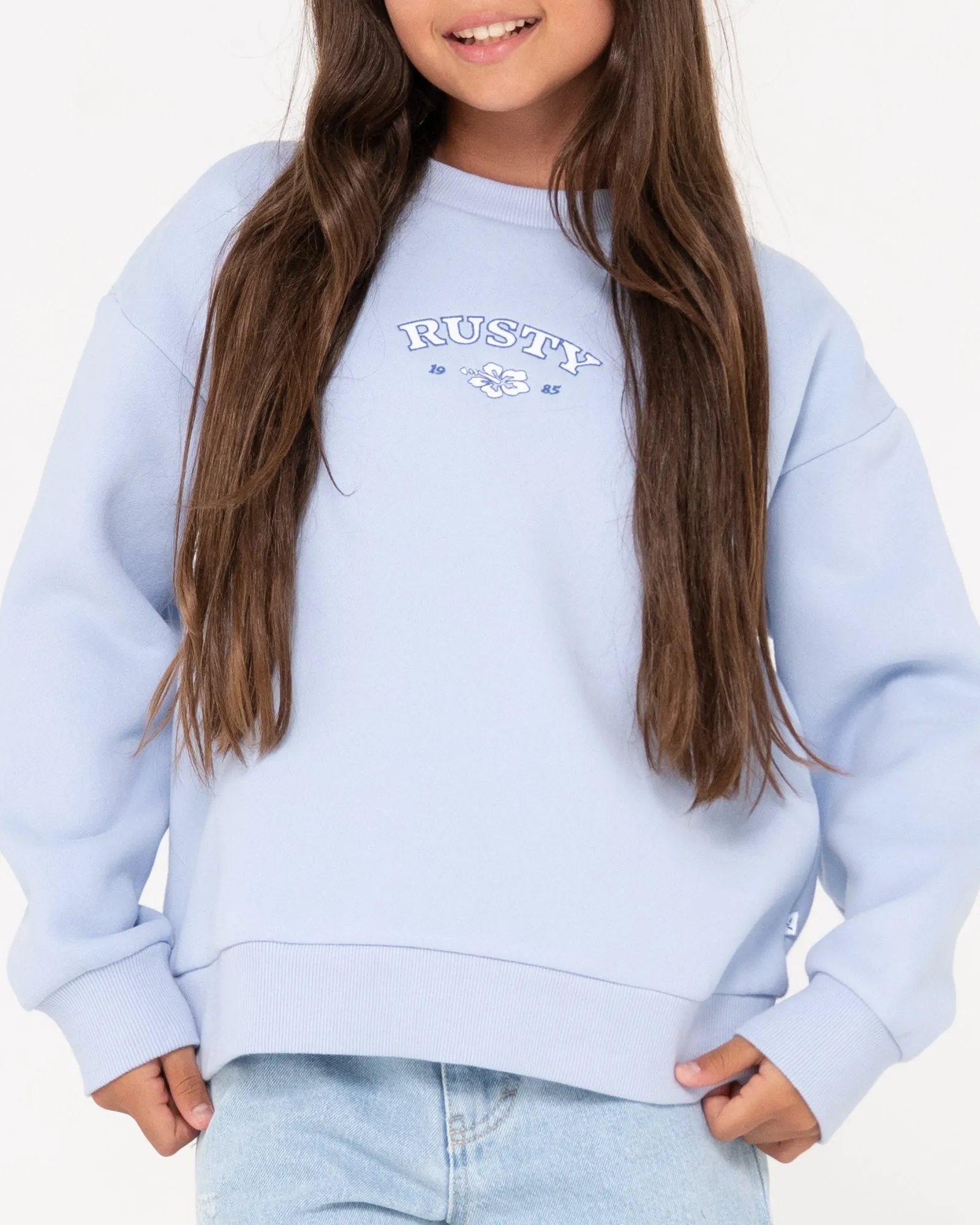 Rusty Relaxed Crew Fleece Girls
