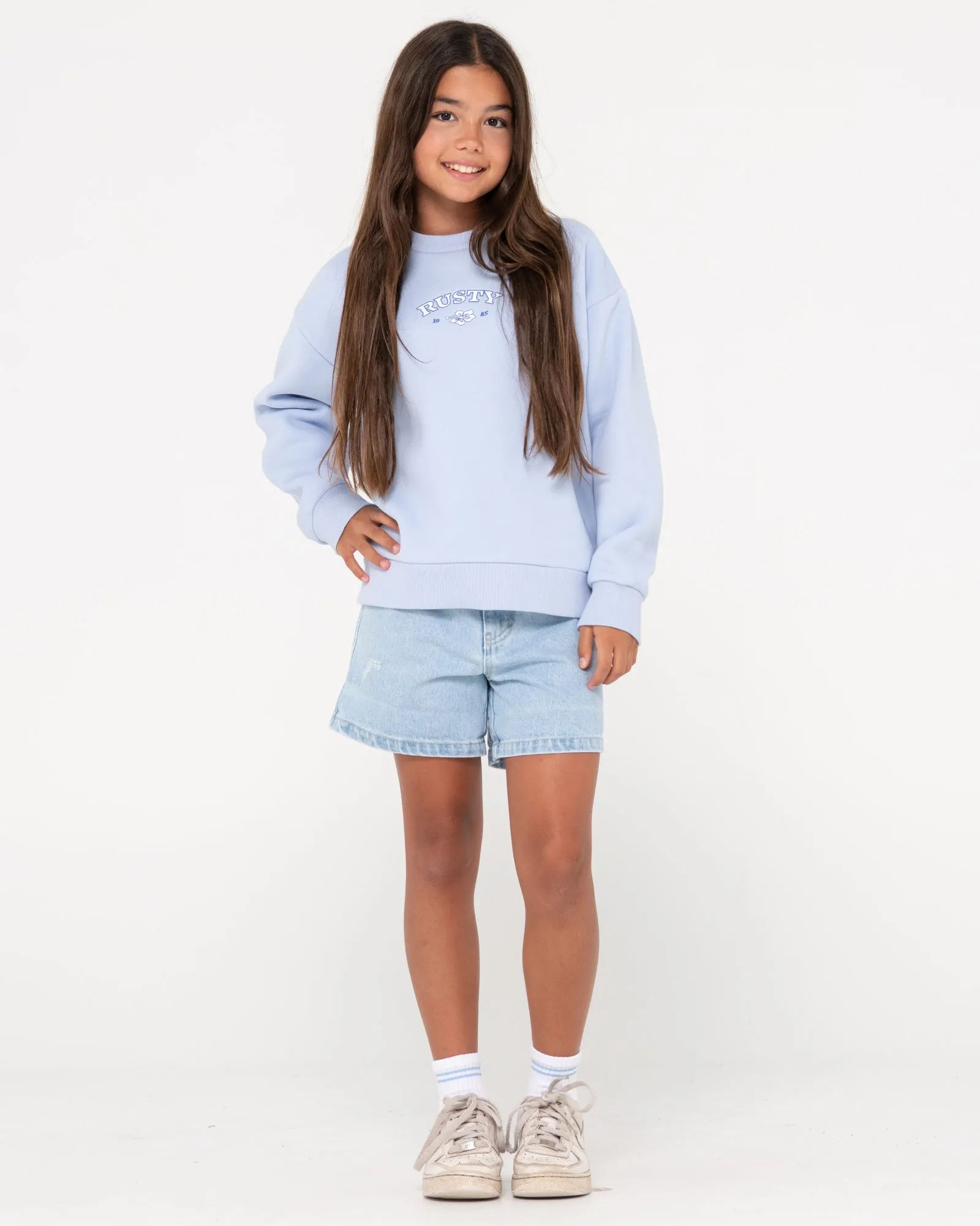 Rusty Relaxed Crew Fleece Girls