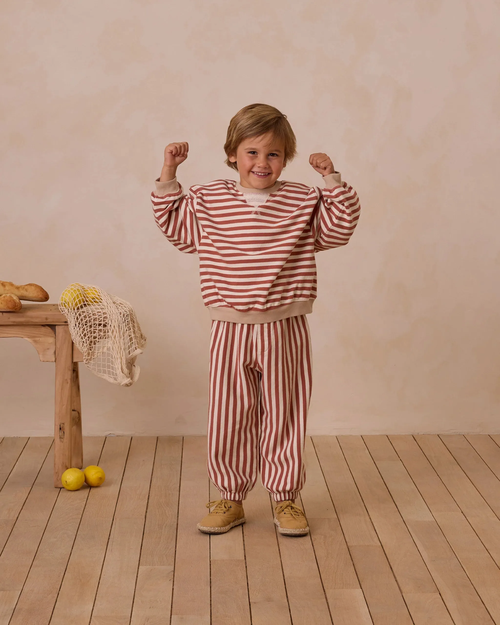RYLEE   CRU RELAXED JOGGER || POPPY STRIPE
