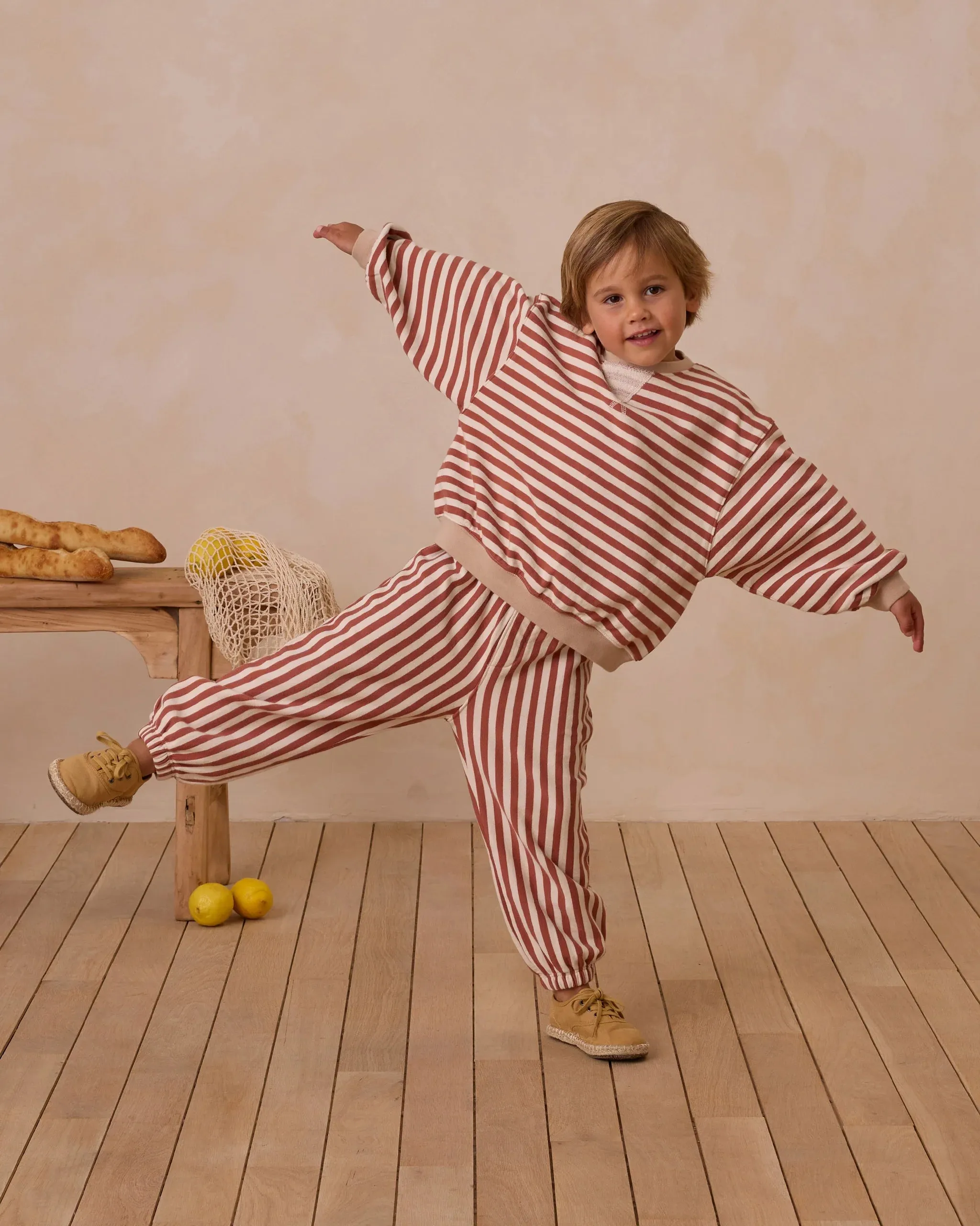 RYLEE   CRU RELAXED JOGGER || POPPY STRIPE