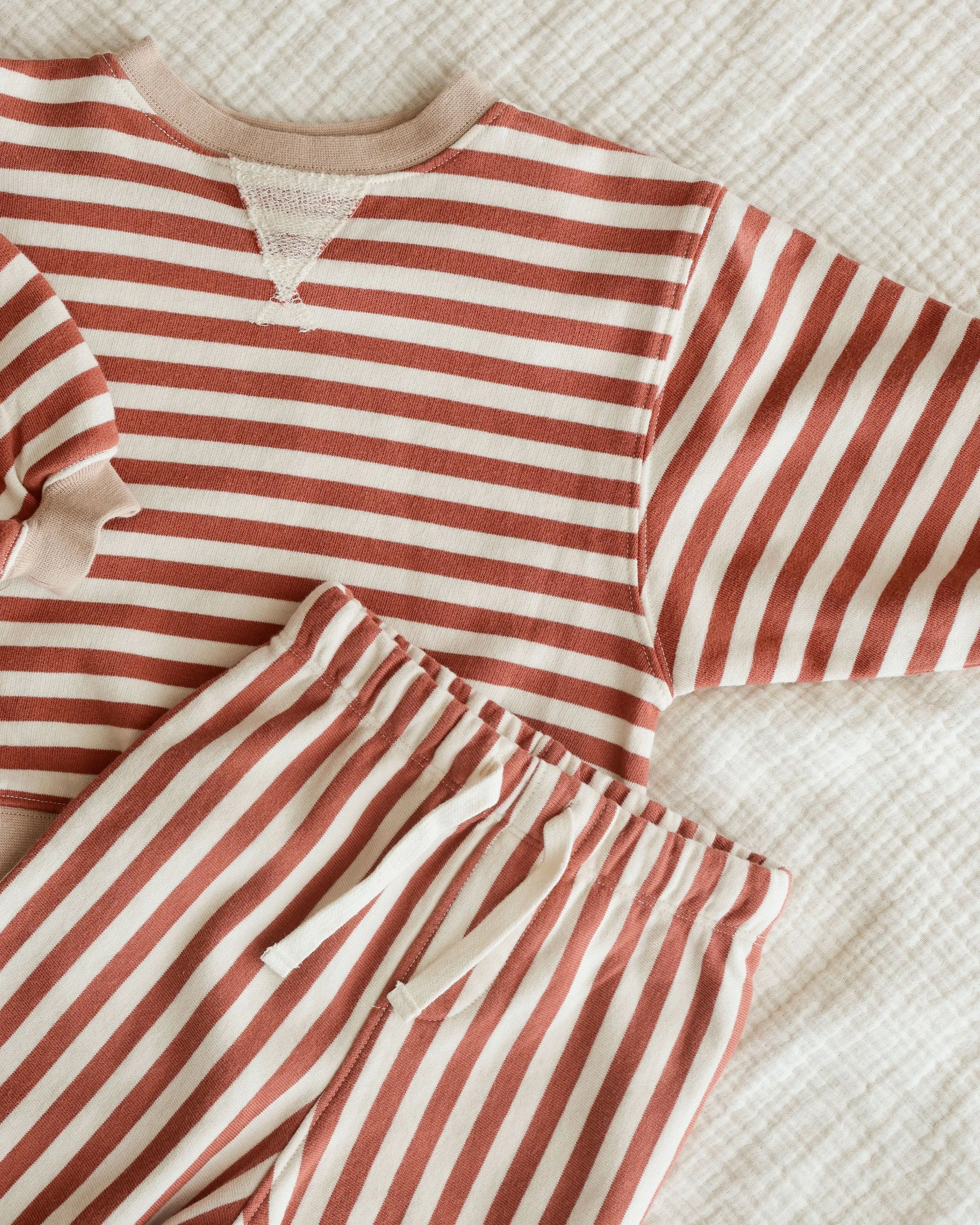 RYLEE   CRU RELAXED JOGGER || POPPY STRIPE