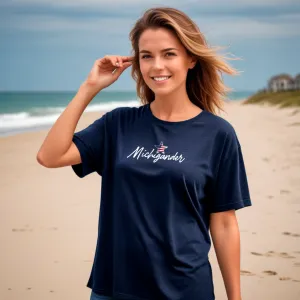 SALE "Flag Michigander" Relaxed Fit Crew Unisex T-Shirt