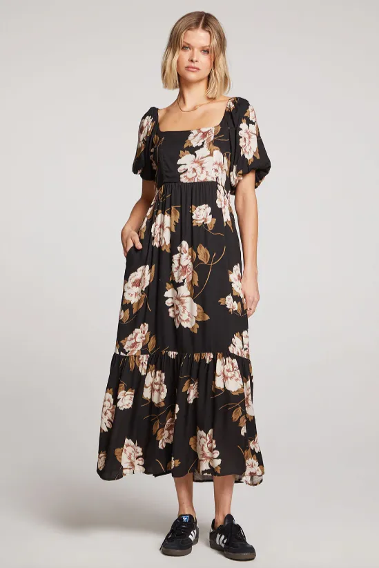 Saltwater Luxe - Mela Midi Dress | Black
