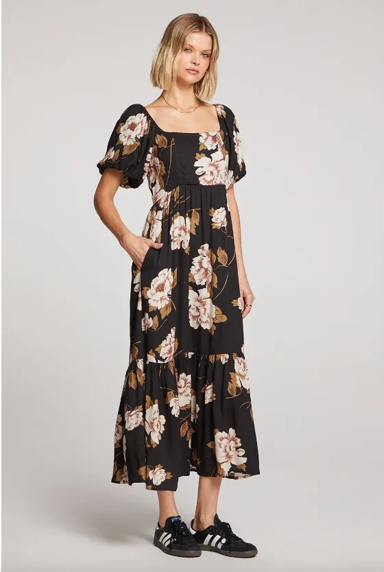 Saltwater Luxe - Mela Midi Dress | Black