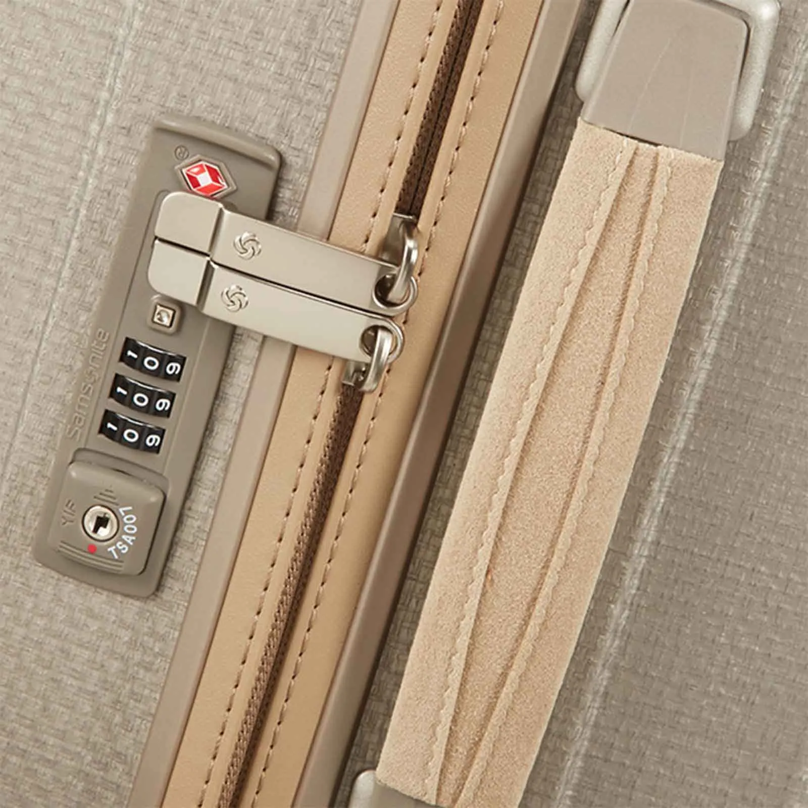 Samsonite Lite-Cube Prime 55cm Suitcase Ivory Gold