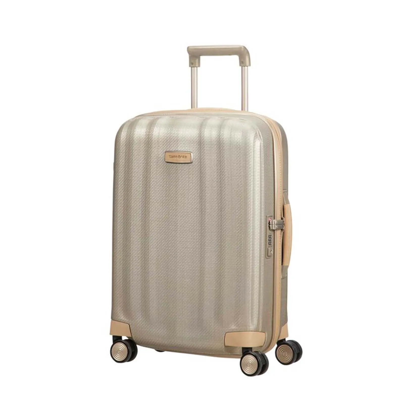 Samsonite Lite-Cube Prime 55cm Suitcase Ivory Gold