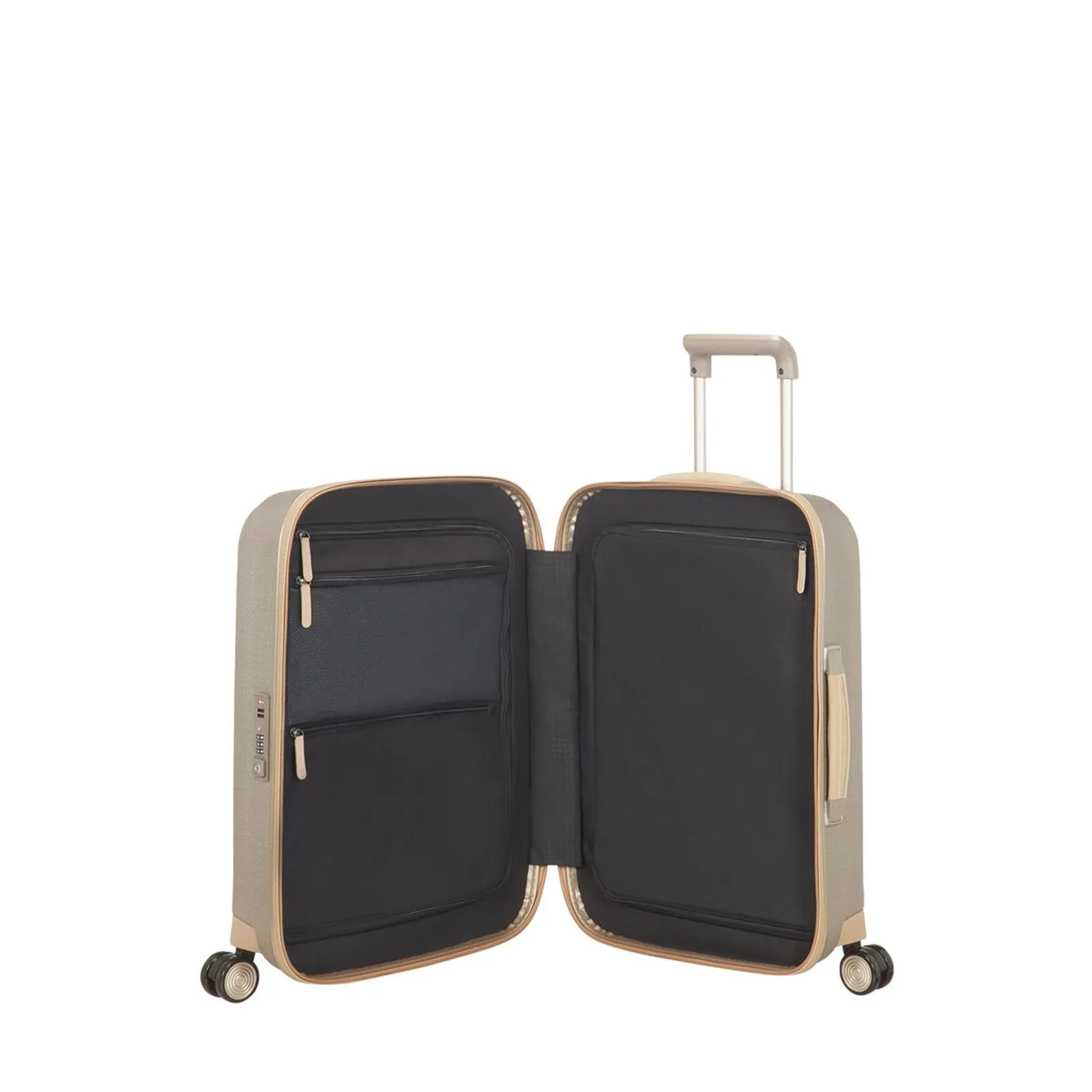 Samsonite Lite-Cube Prime 55cm Suitcase Ivory Gold