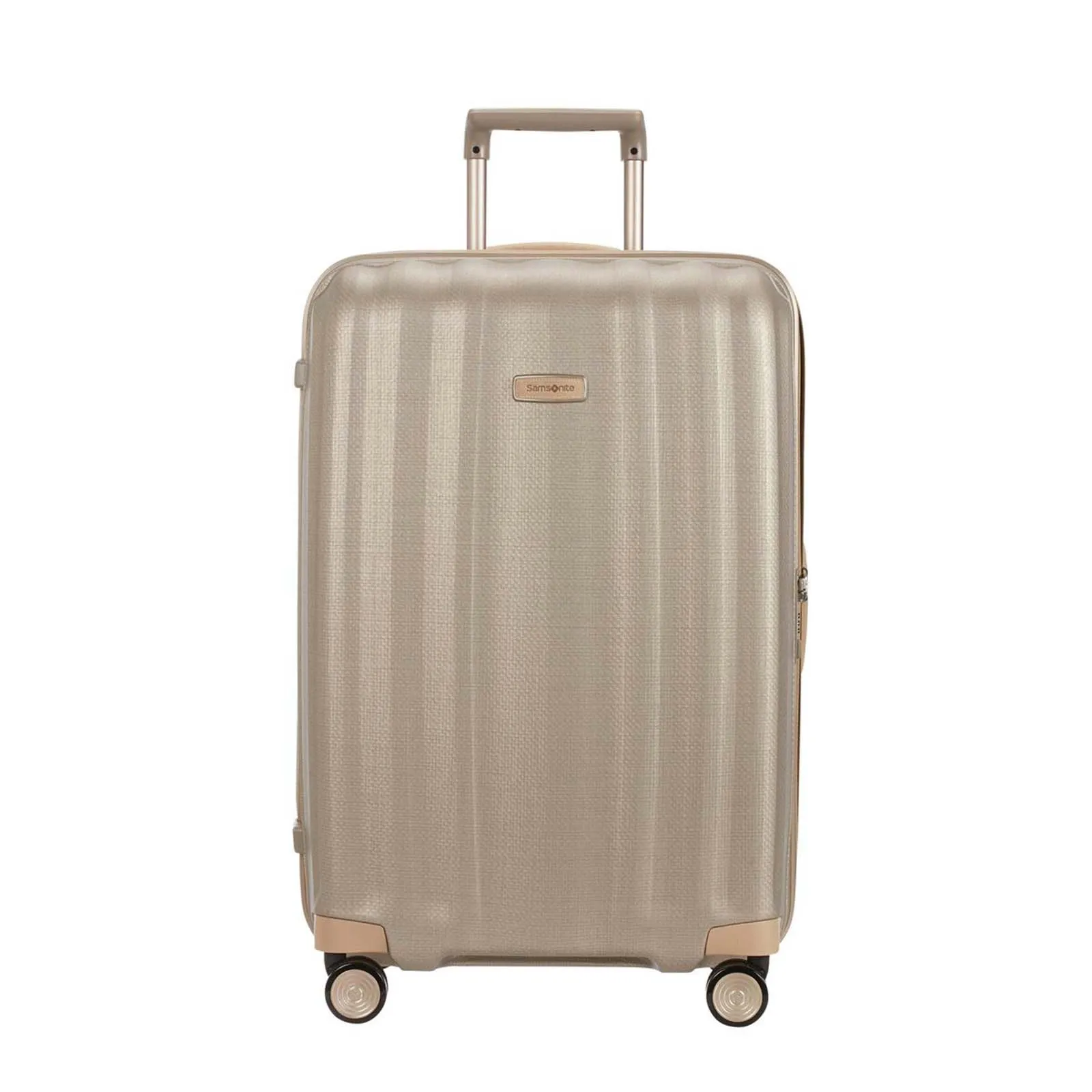 Samsonite Lite-Cube Prime 76cm Suitcase Ivory Gold