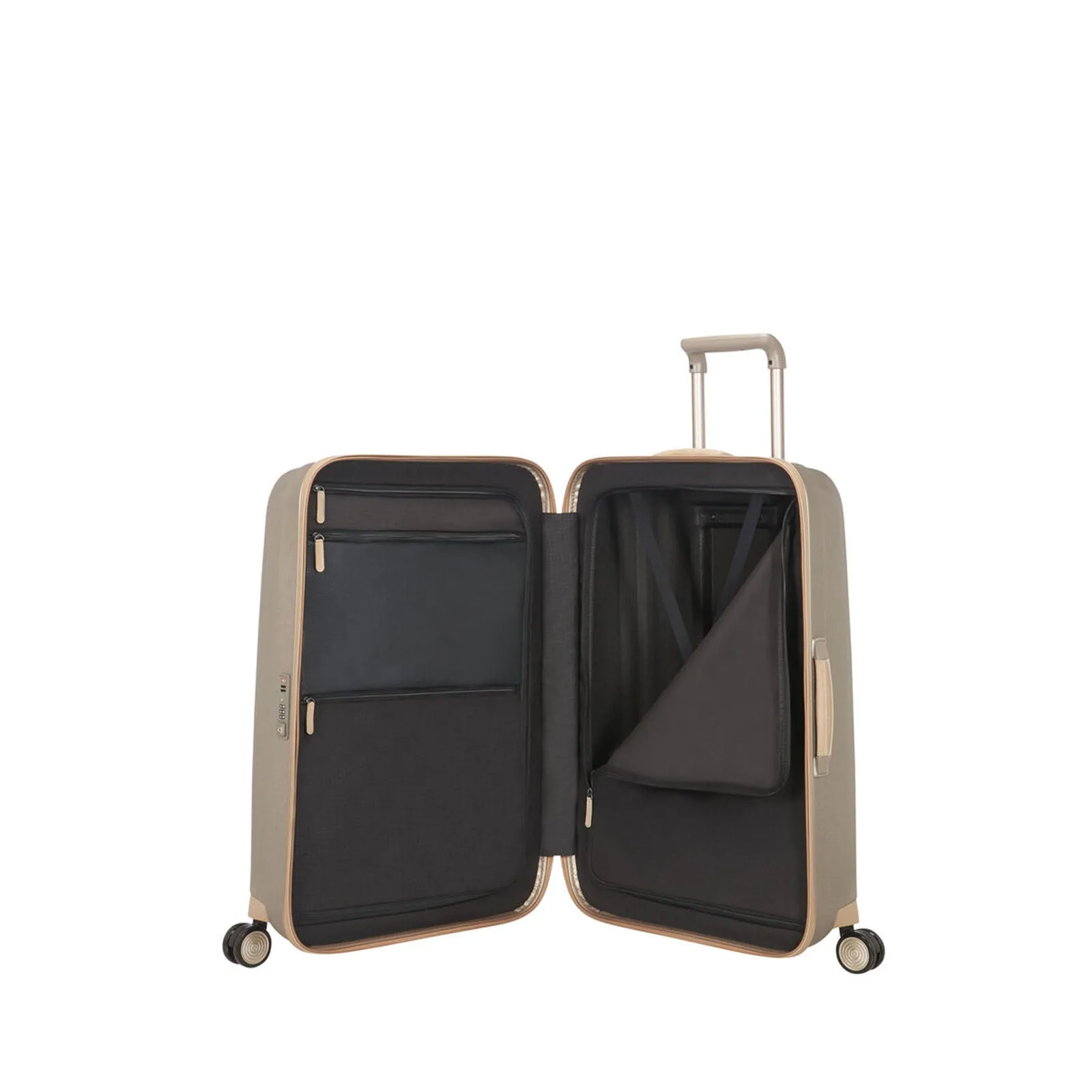 Samsonite Lite-Cube Prime 76cm Suitcase Ivory Gold