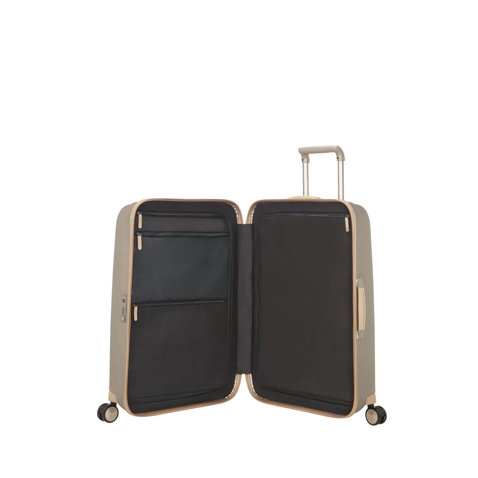 Samsonite Lite-Cube Prime 76cm Suitcase Ivory Gold