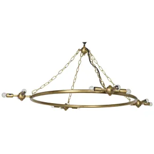 Sasha Chandelier, Metal with Brass Finish