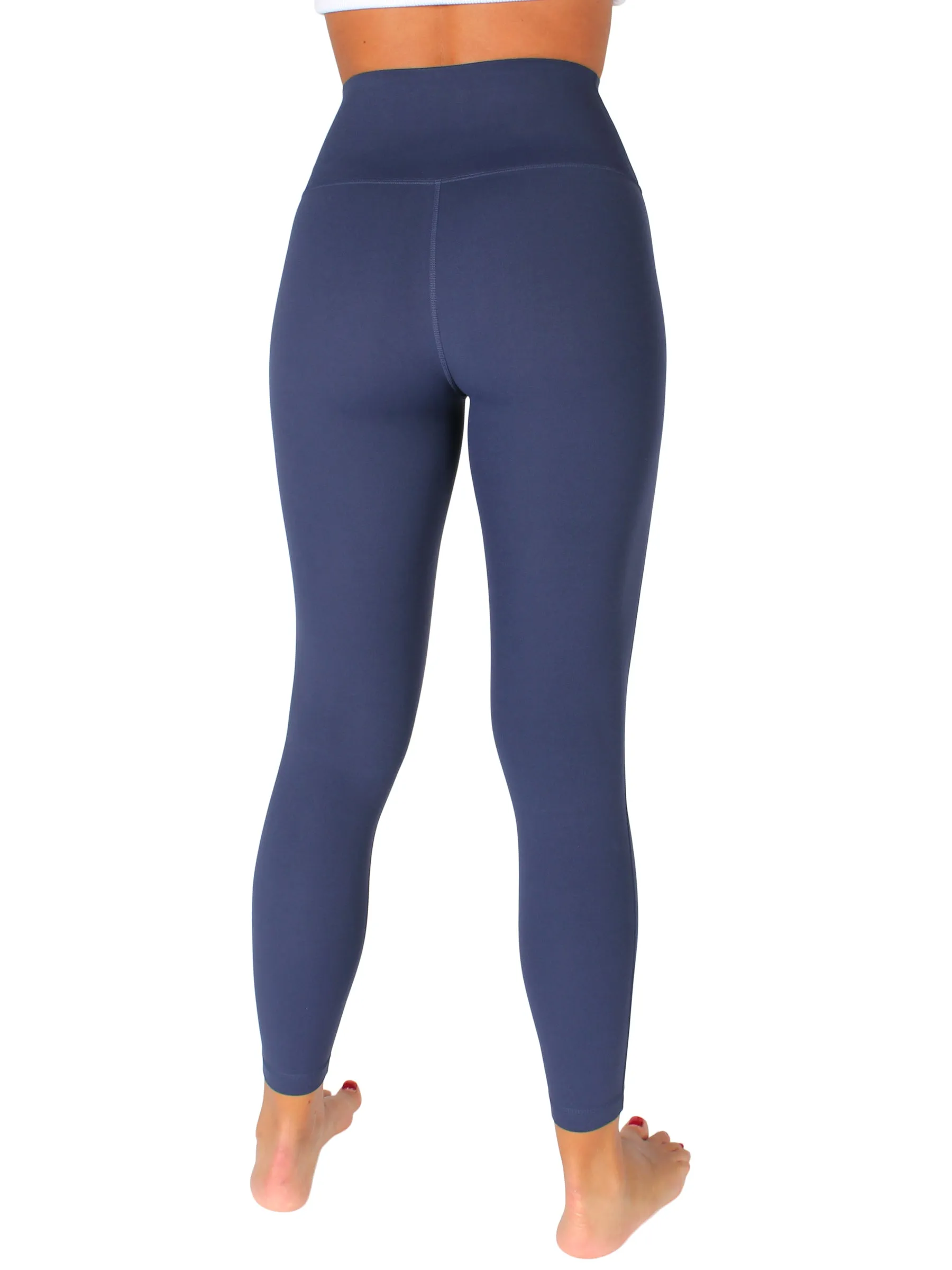 Seamless Front Premium Lycra Tights - Navy