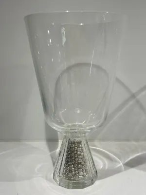 Set of 4 glass with short stem and pearl design