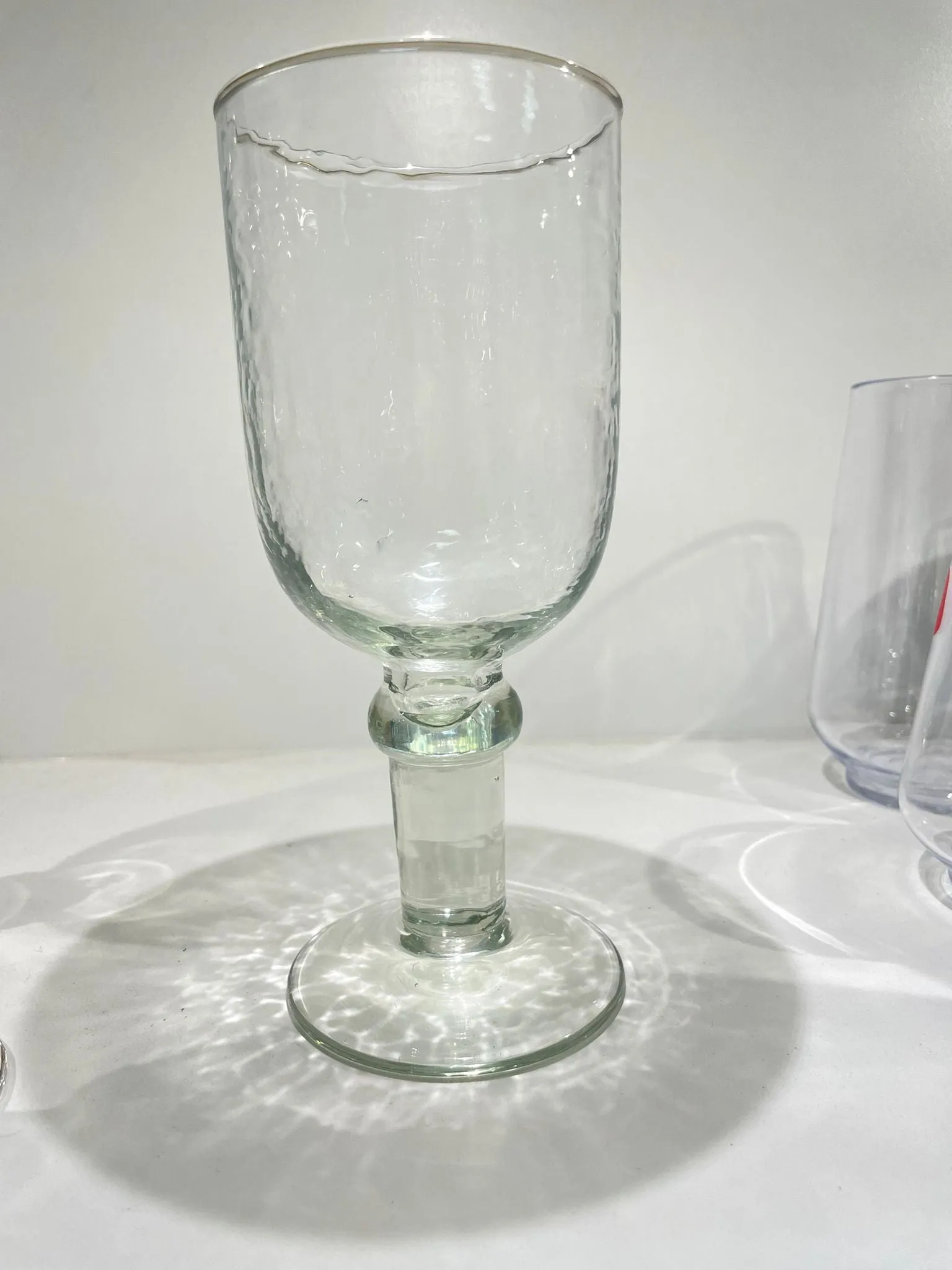 Set of 6 glass with thick stem