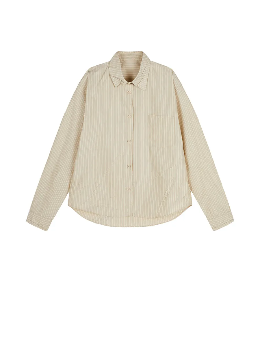 Shirt / JNBY Relaxed Striped  Shirt
