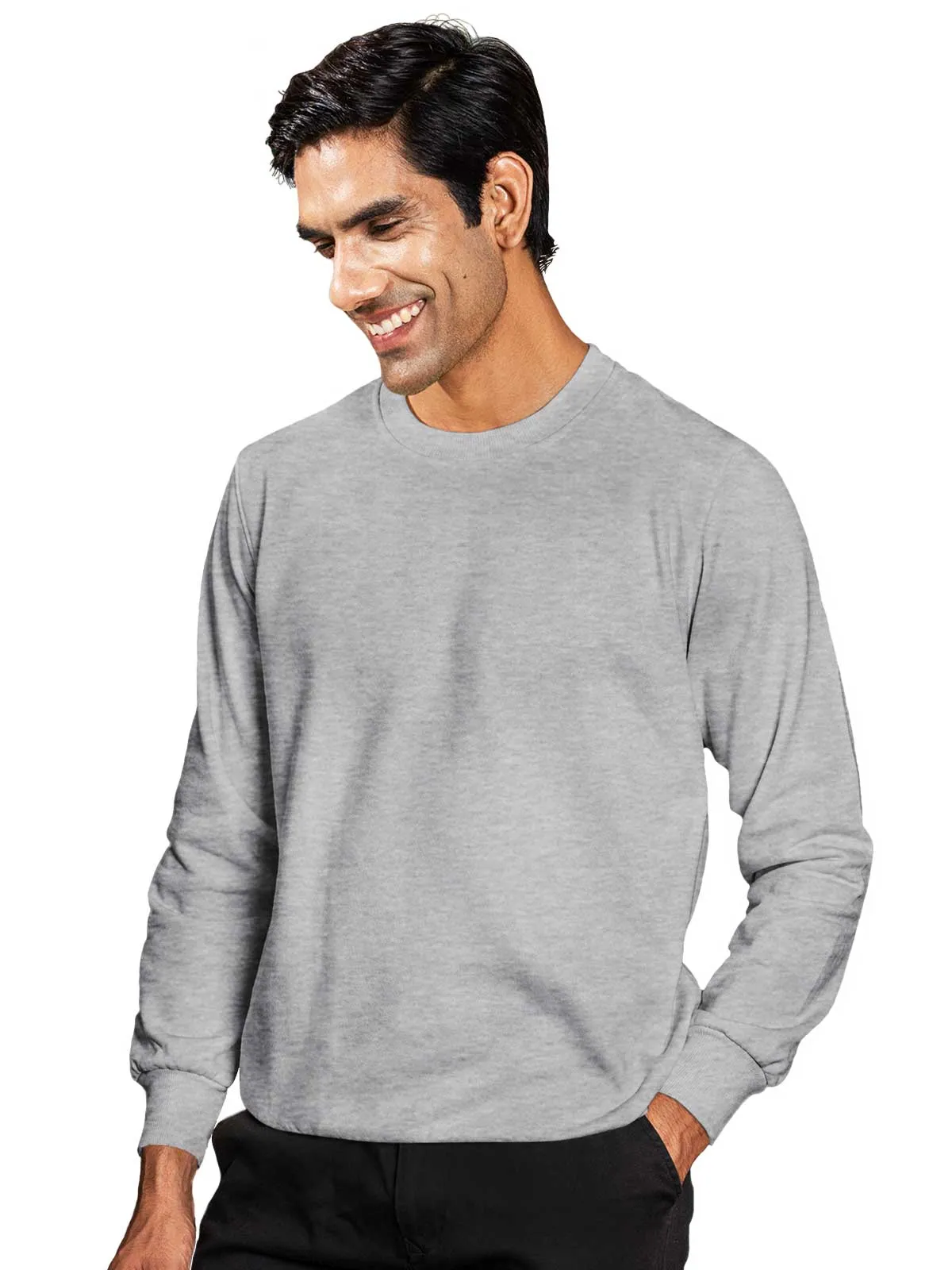 Silver Grey Plain Sweatshirt