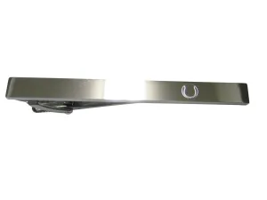 Silver Toned Etched Sleek Baseball Tie Clip