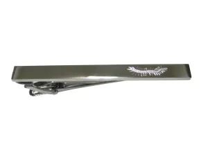 Silver Toned Etched Sleek Centipede Bug Insect Tie Clip