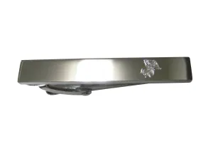 Silver Toned Etched Sleek Jellyfish Skinny Tie Clip