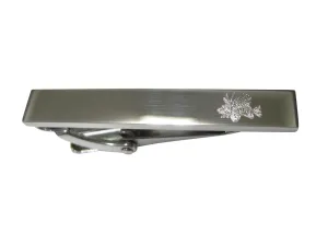 Silver Toned Etched Sleek Lion Fish Skinny Tie Clip