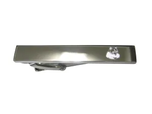 Silver Toned Etched Sleek Panda Bear Skinny Tie Clip
