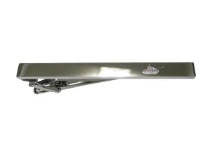 Silver Toned Etched Sleek Simple Tank Tie Clip