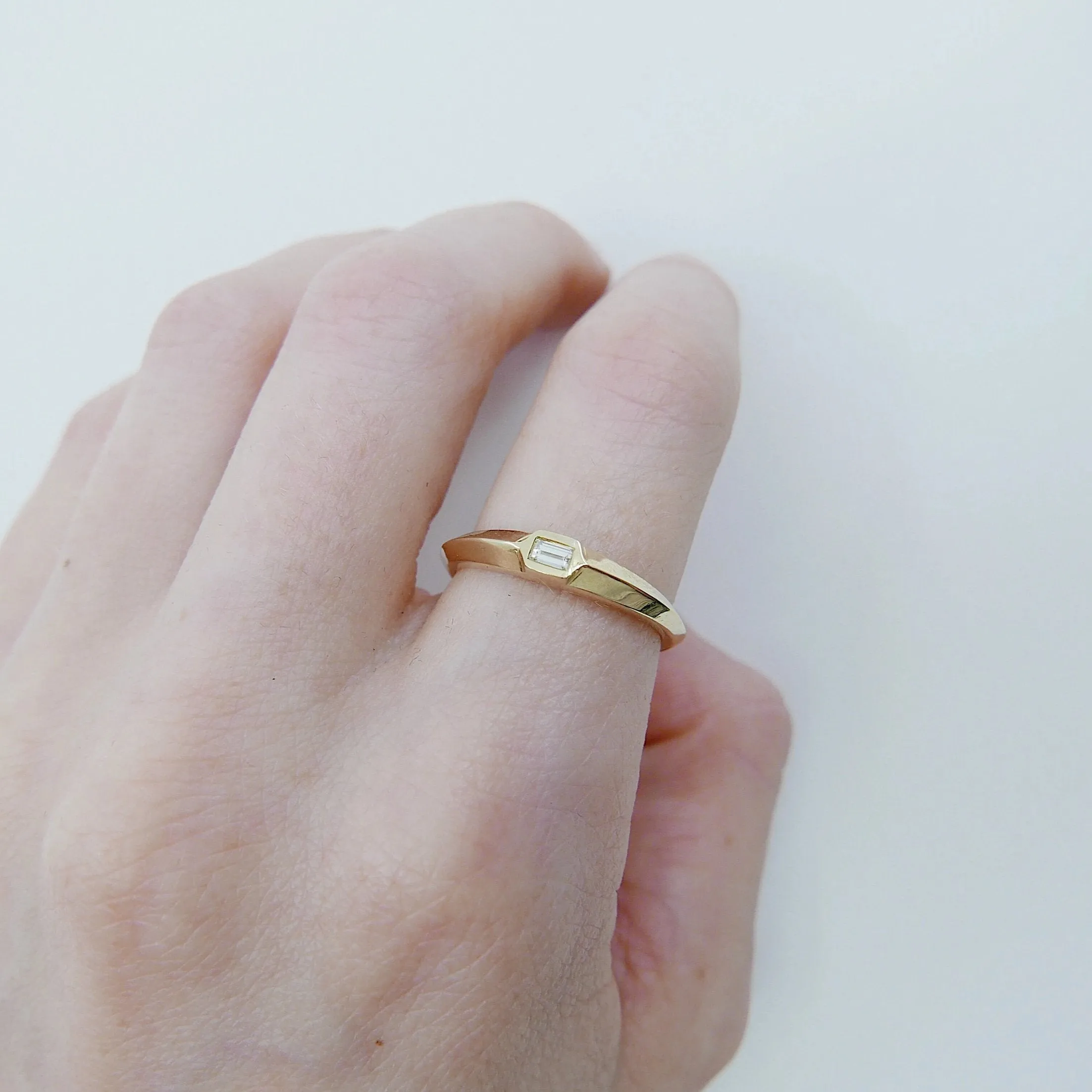 Sleek Baguette Diamond Ring