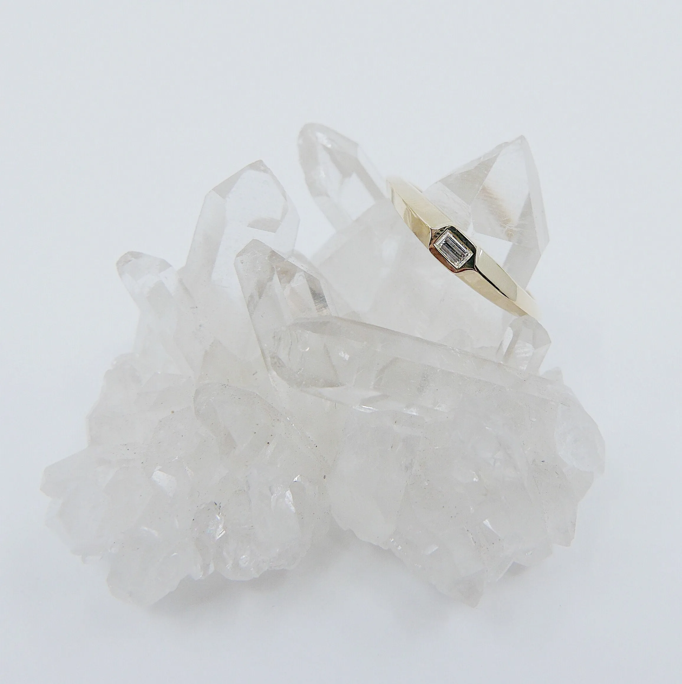 Sleek Baguette Diamond Ring