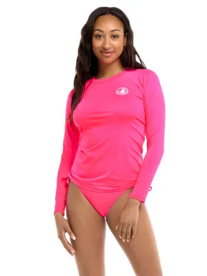 Sleek Rash Guard In Bubble Gum