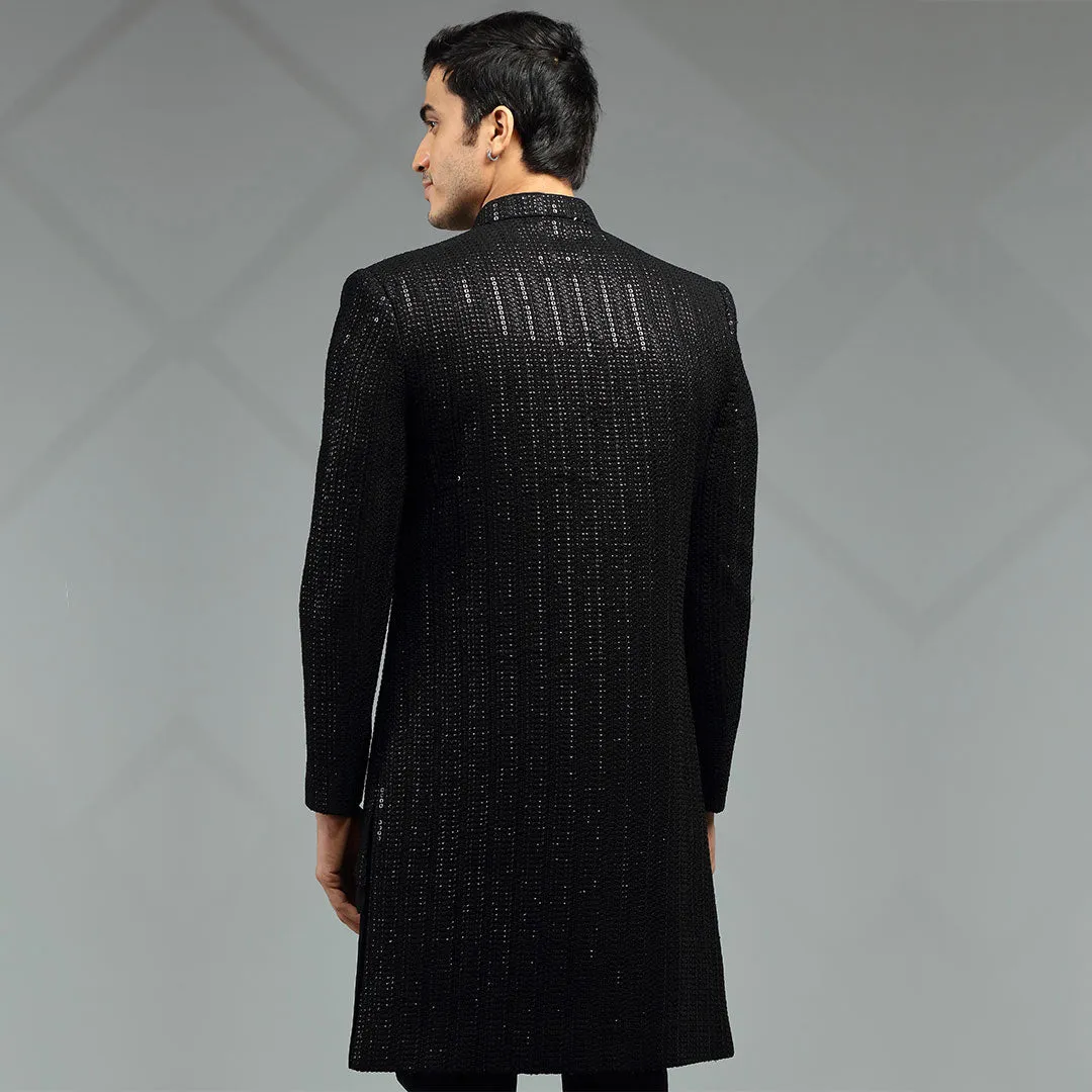 Sleek Stylish Black Indowestern for Men
