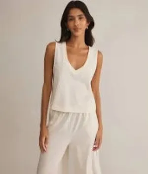 Sloane V-neck Top Sea Salt