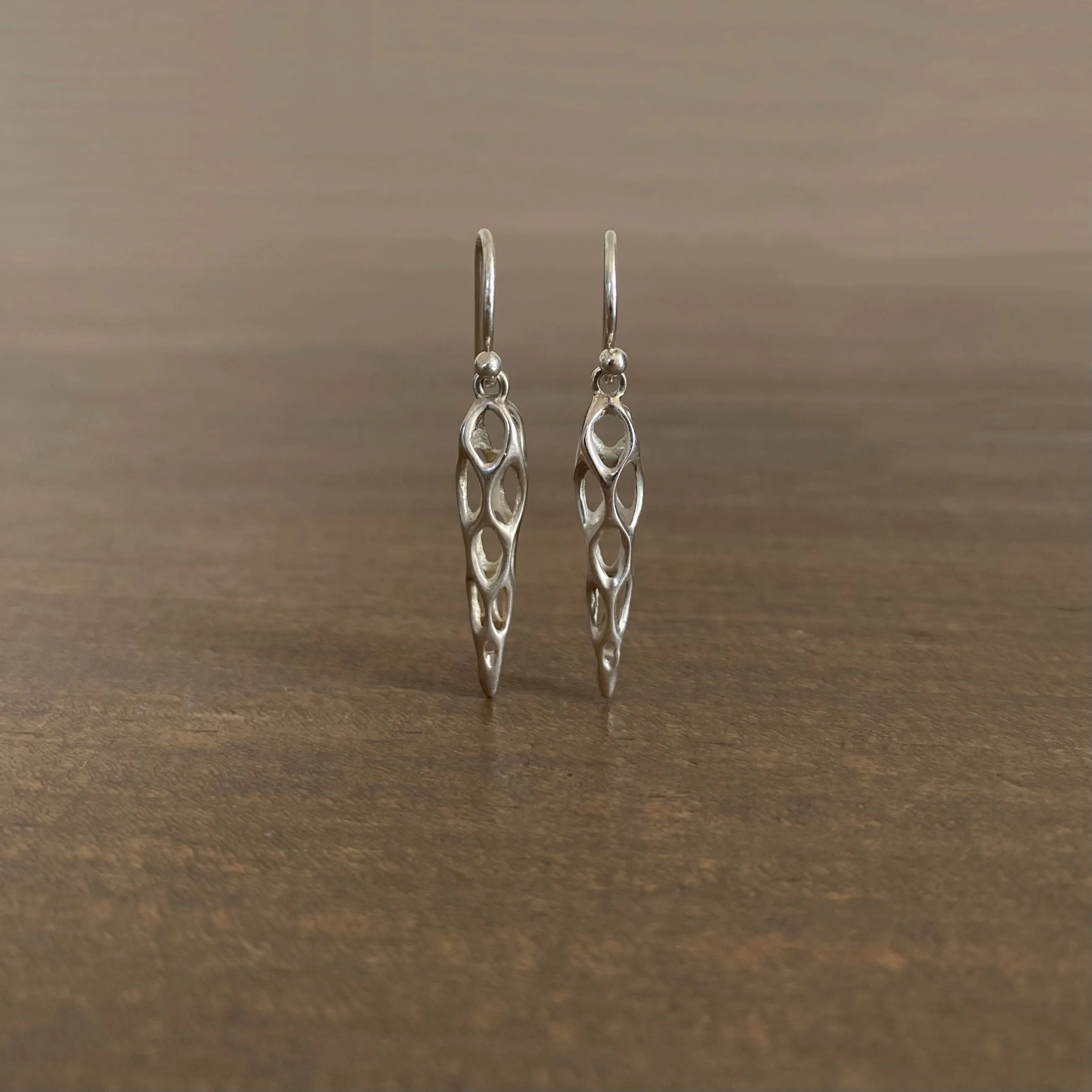 Small Silver Cholla Earrings