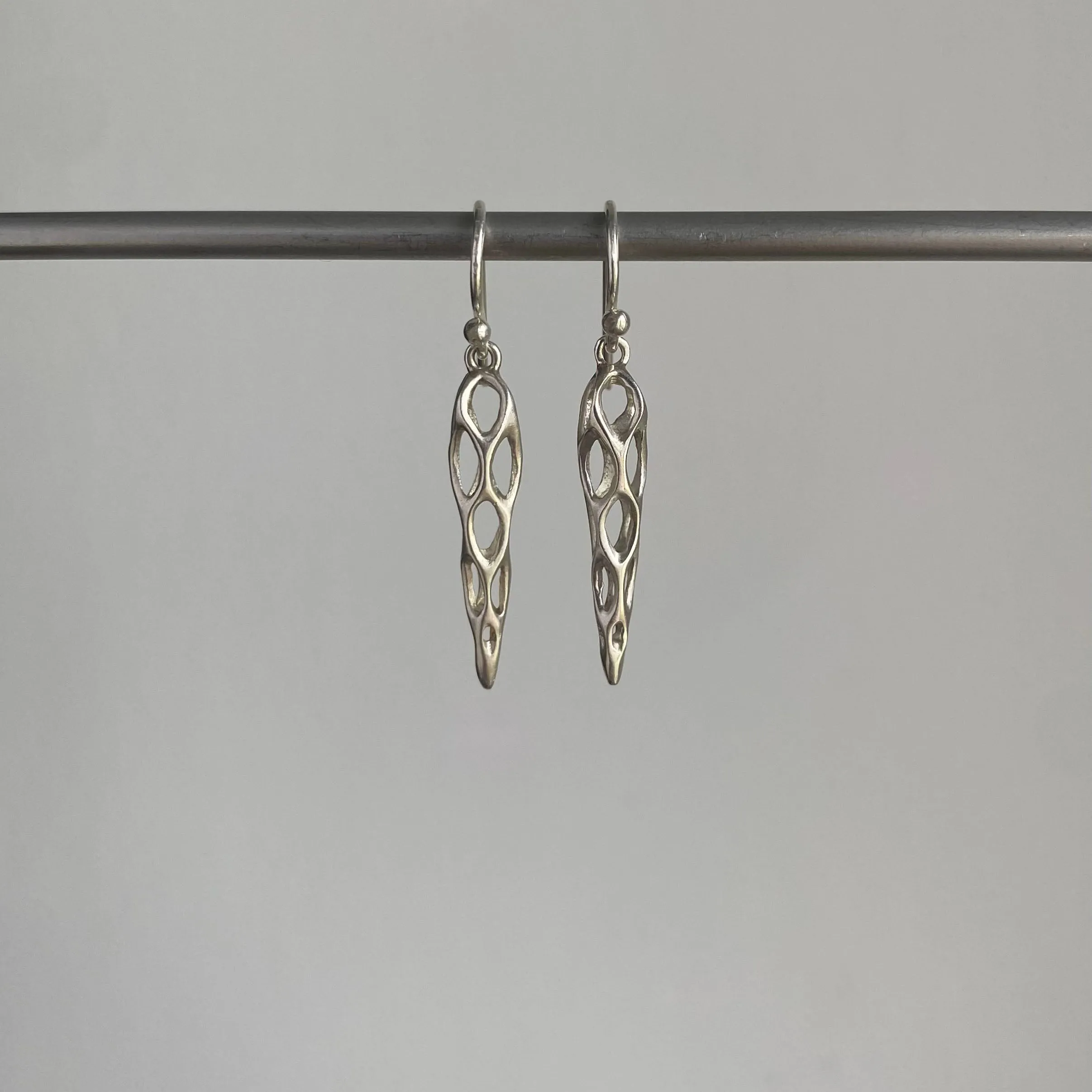 Small Silver Cholla Earrings