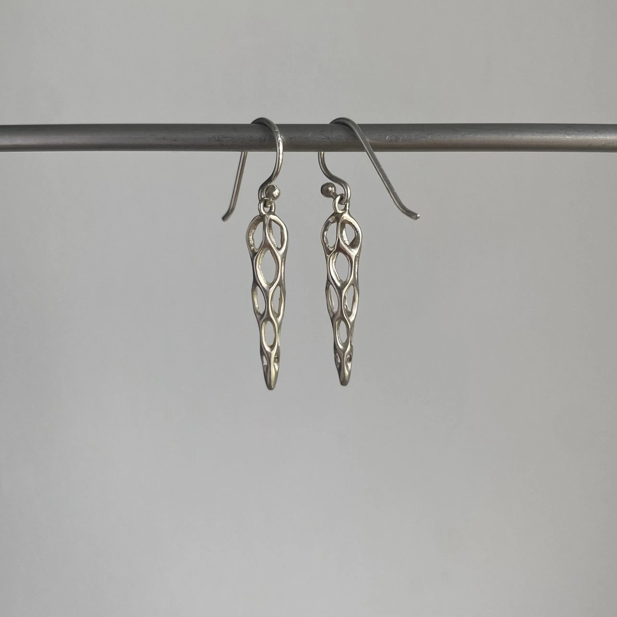 Small Silver Cholla Earrings