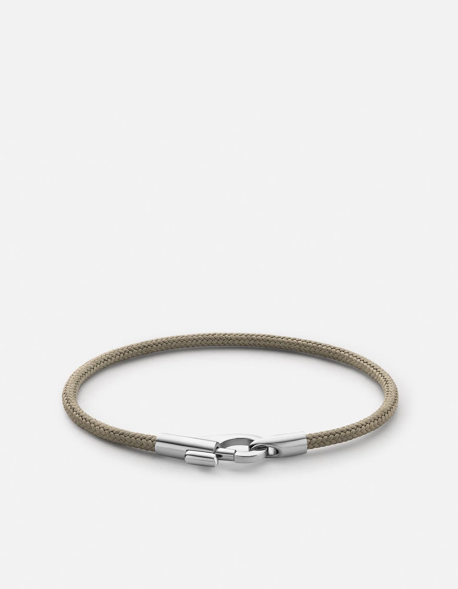 Snap Rope Bracelet, Sterling Silver/Sage