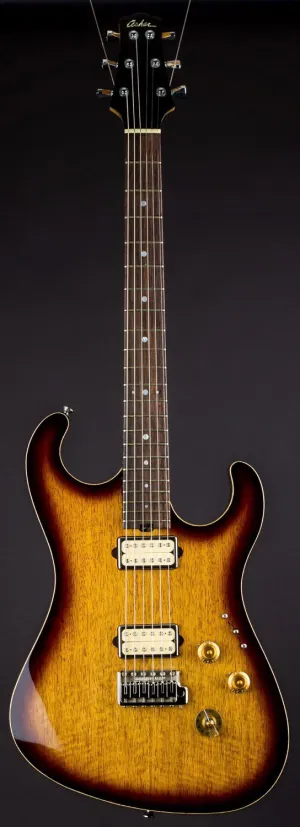 SOLD 2016 Asher S Custom Guitar in a 2-Tone 50's Burst Nitro over Korina , #947