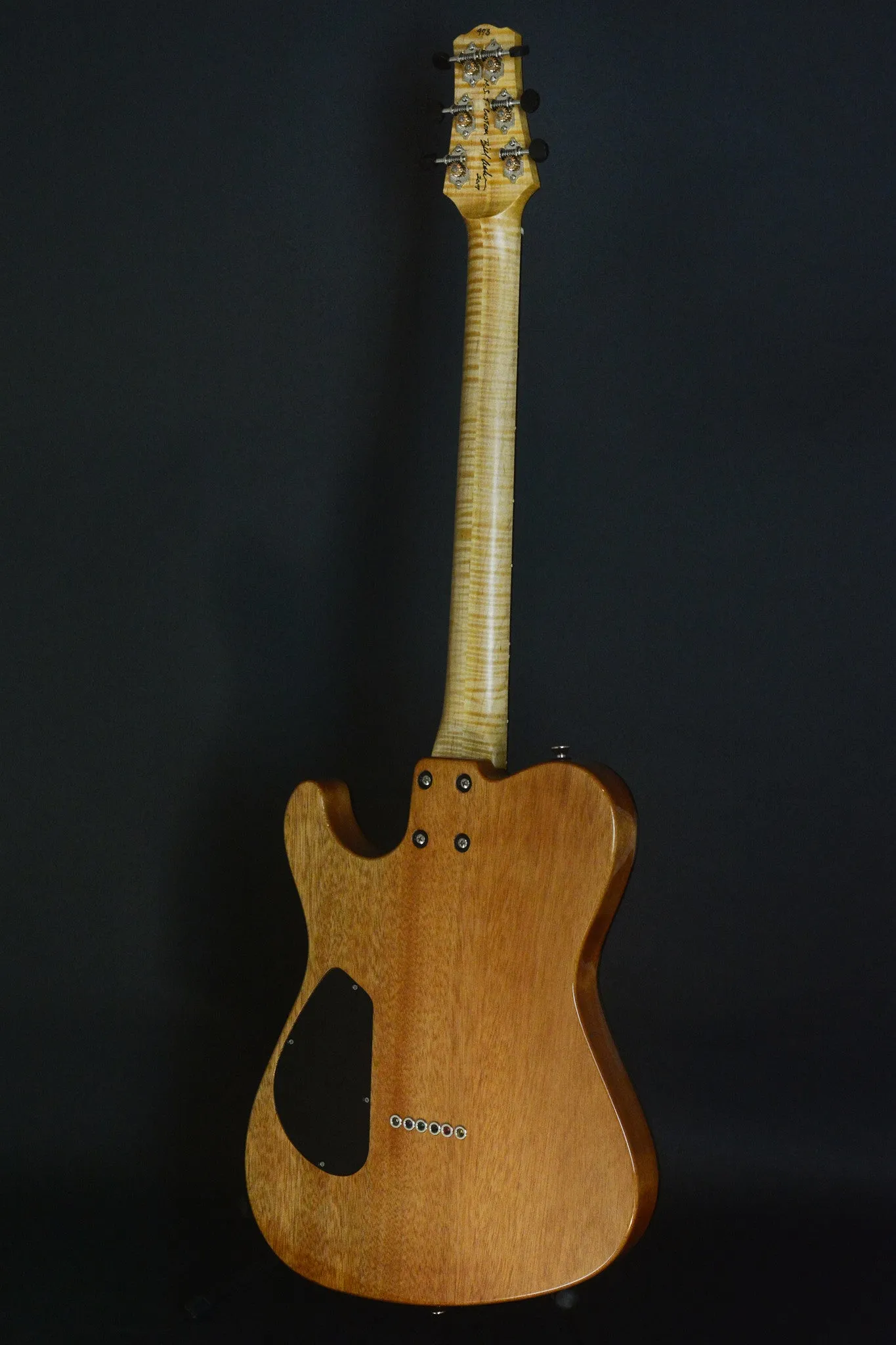 SOLD 2017 T Deluxe Master Series, Bound Flame Satinwood, Lollar Pickups with Custom Covers #973