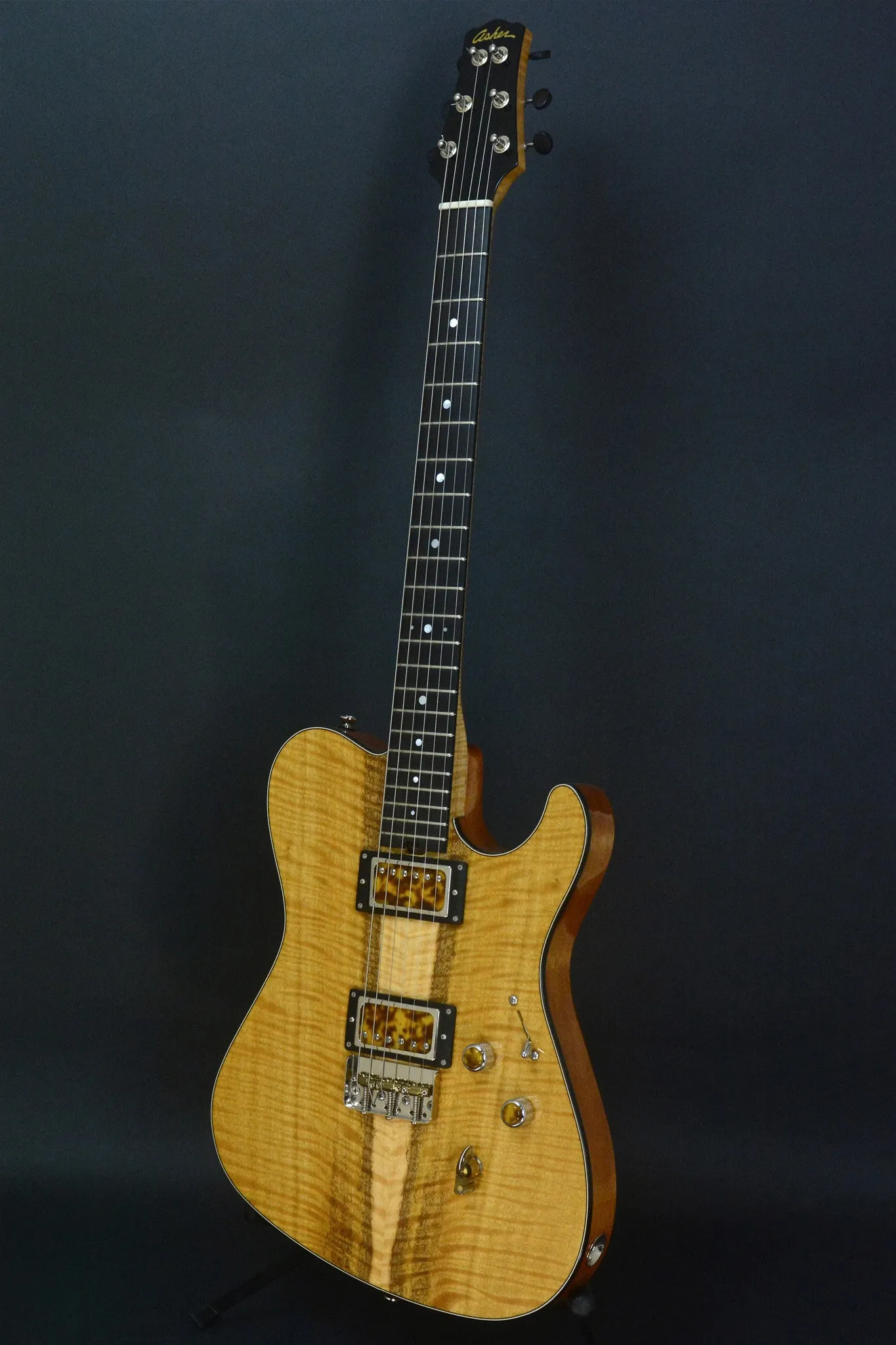 SOLD 2017 T Deluxe Master Series, Bound Flame Satinwood, Lollar Pickups with Custom Covers #973