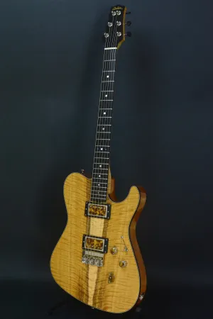 SOLD 2017 T Deluxe Master Series, Bound Flame Satinwood, Lollar Pickups with Custom Covers #973