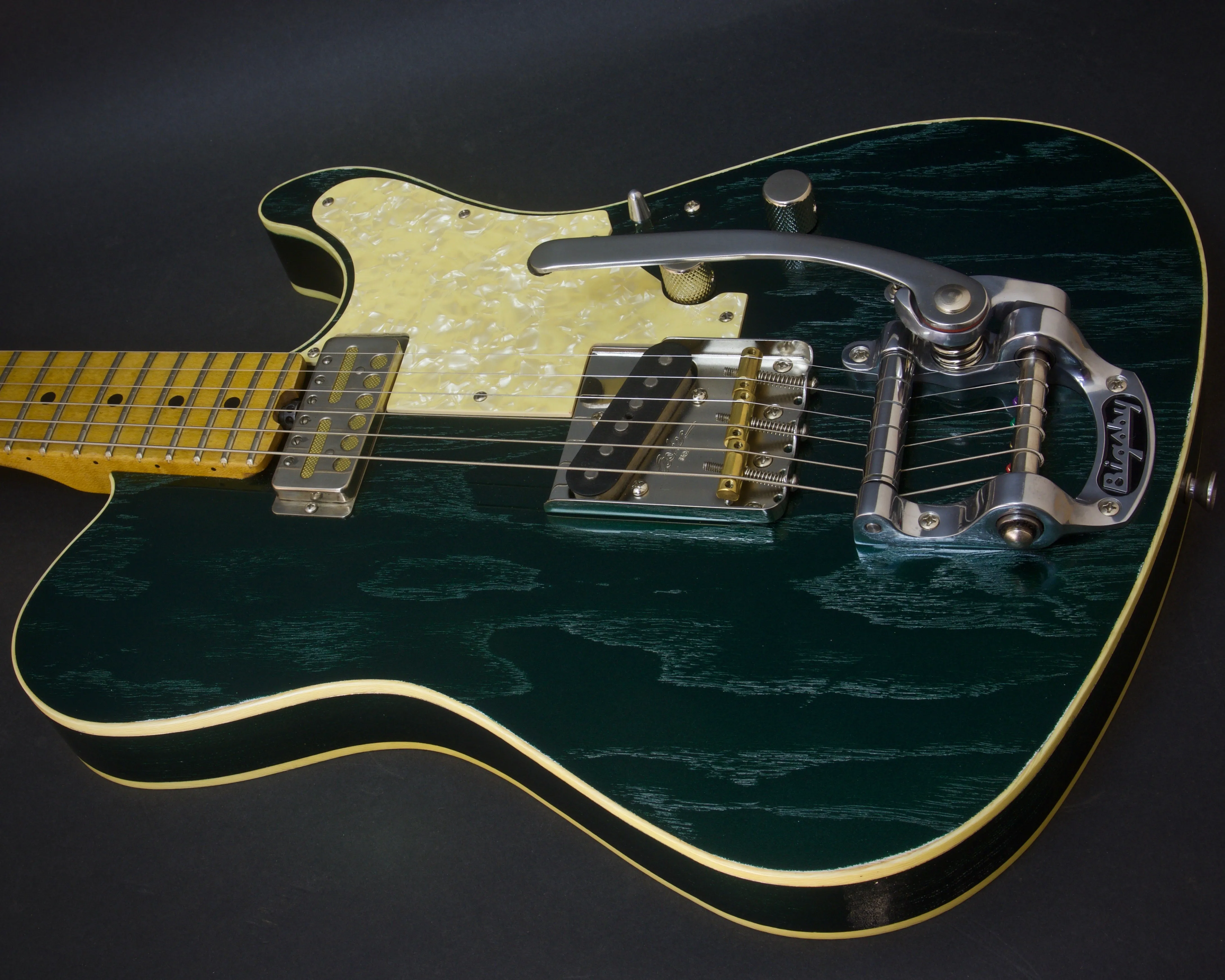 SOLD 2018 NEW "Studio Series" T Deluxe w/ Bigsby, Satin Metallic Derby Green, #1071