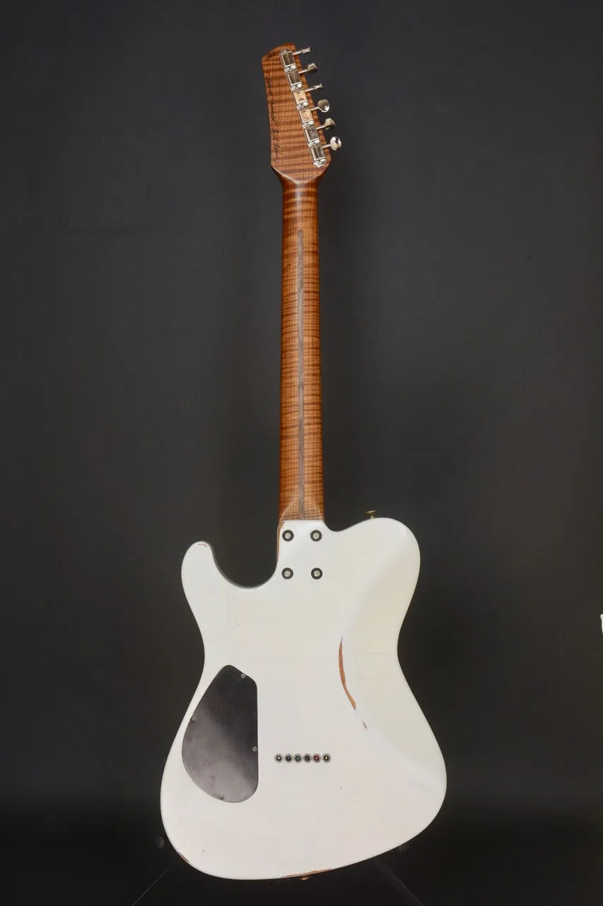 SOLD 2018 T Deluxe #1062 Roasted Pine Body and Roasted Maple Neck with Body Contours