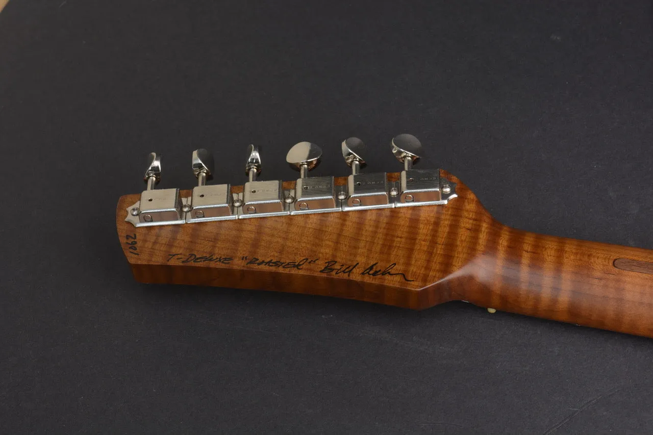SOLD 2018 T Deluxe #1062 Roasted Pine Body and Roasted Maple Neck with Body Contours
