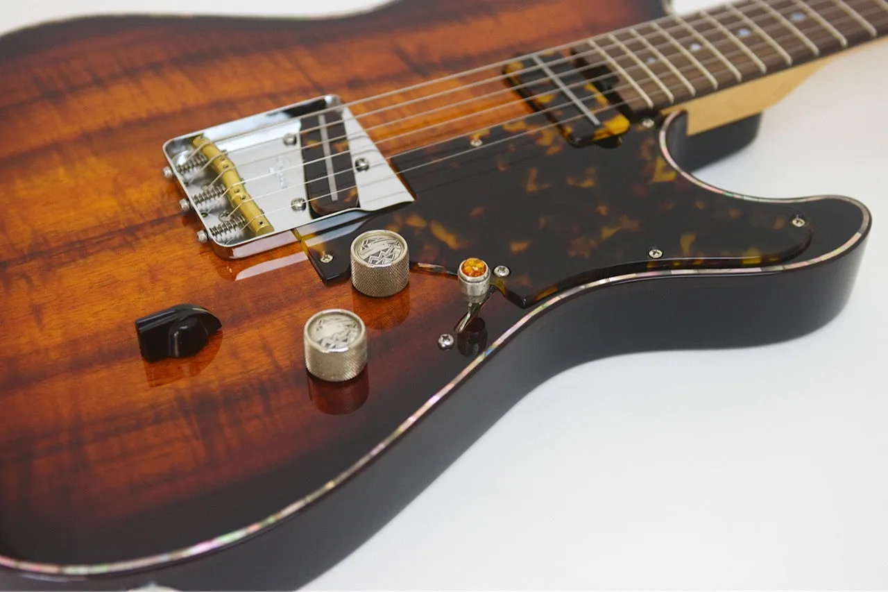 SOLD Asher 2014 Custom Shop T Deluxe ™ Guitar - Beautiful Figured Koa,  Deluxe Hardware, s/n 797
