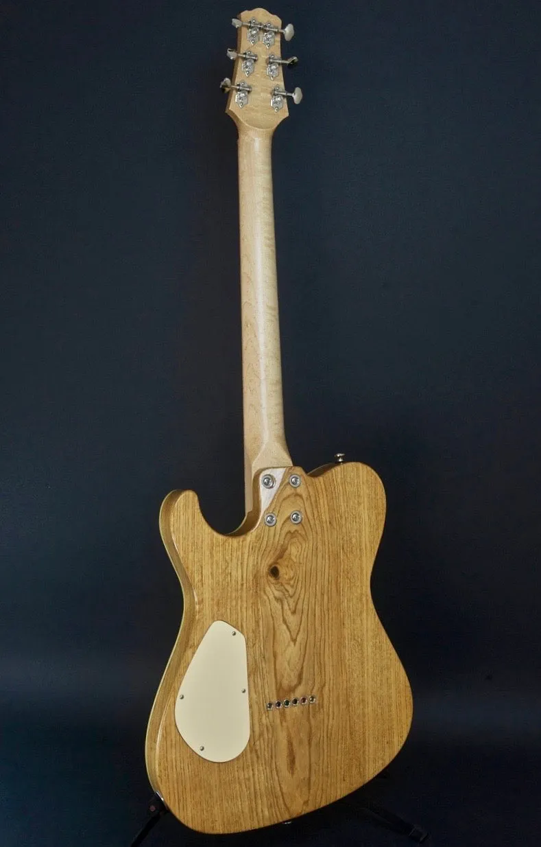 SOLD Used 2012 T Deluxe Bound Flame Koa Top with Custom Fish Hook F Hole and Bigsby,  #710