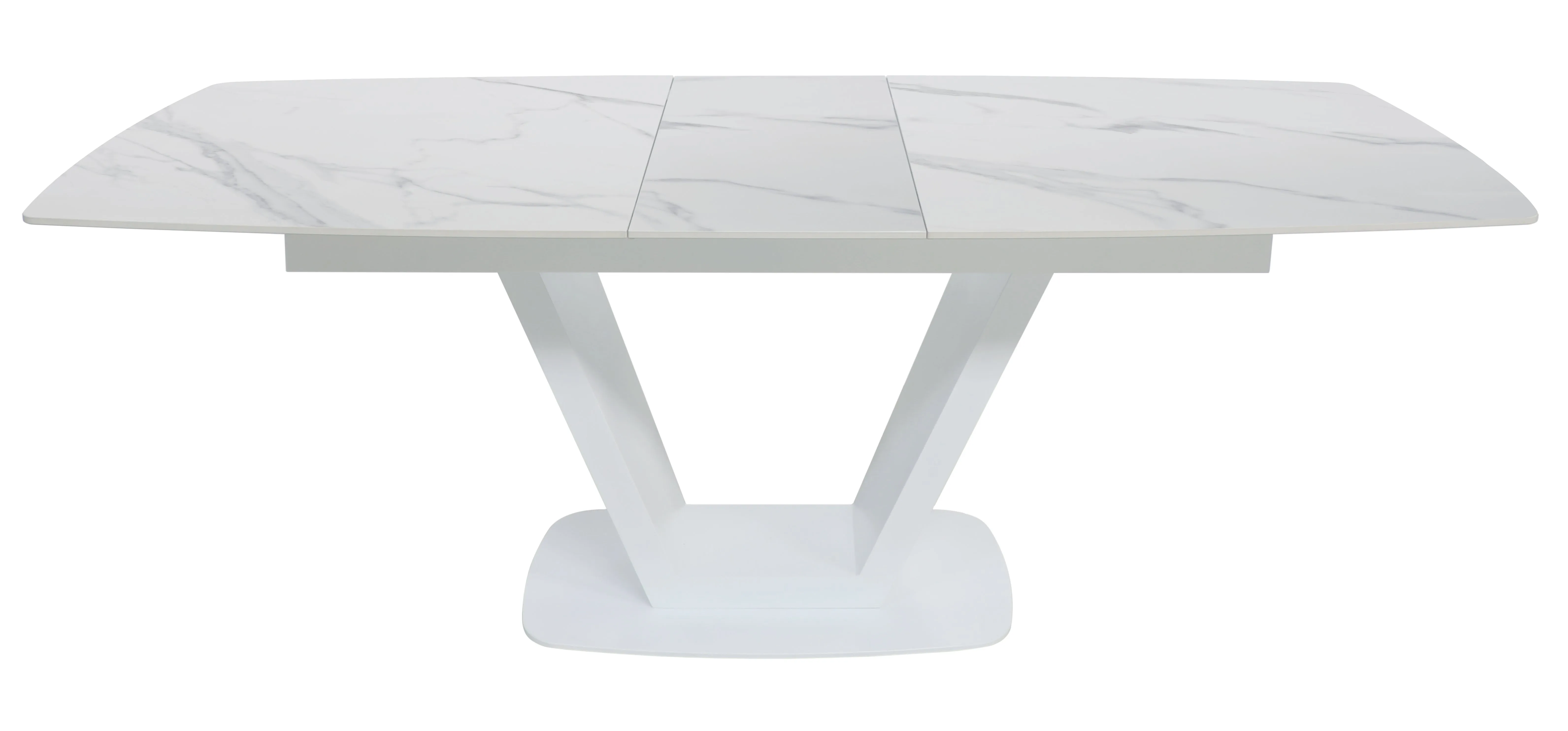 Sorrento Sintered Stone White Extending Table