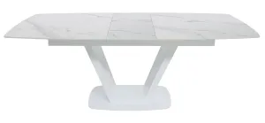 Sorrento Sintered Stone White Extending Table