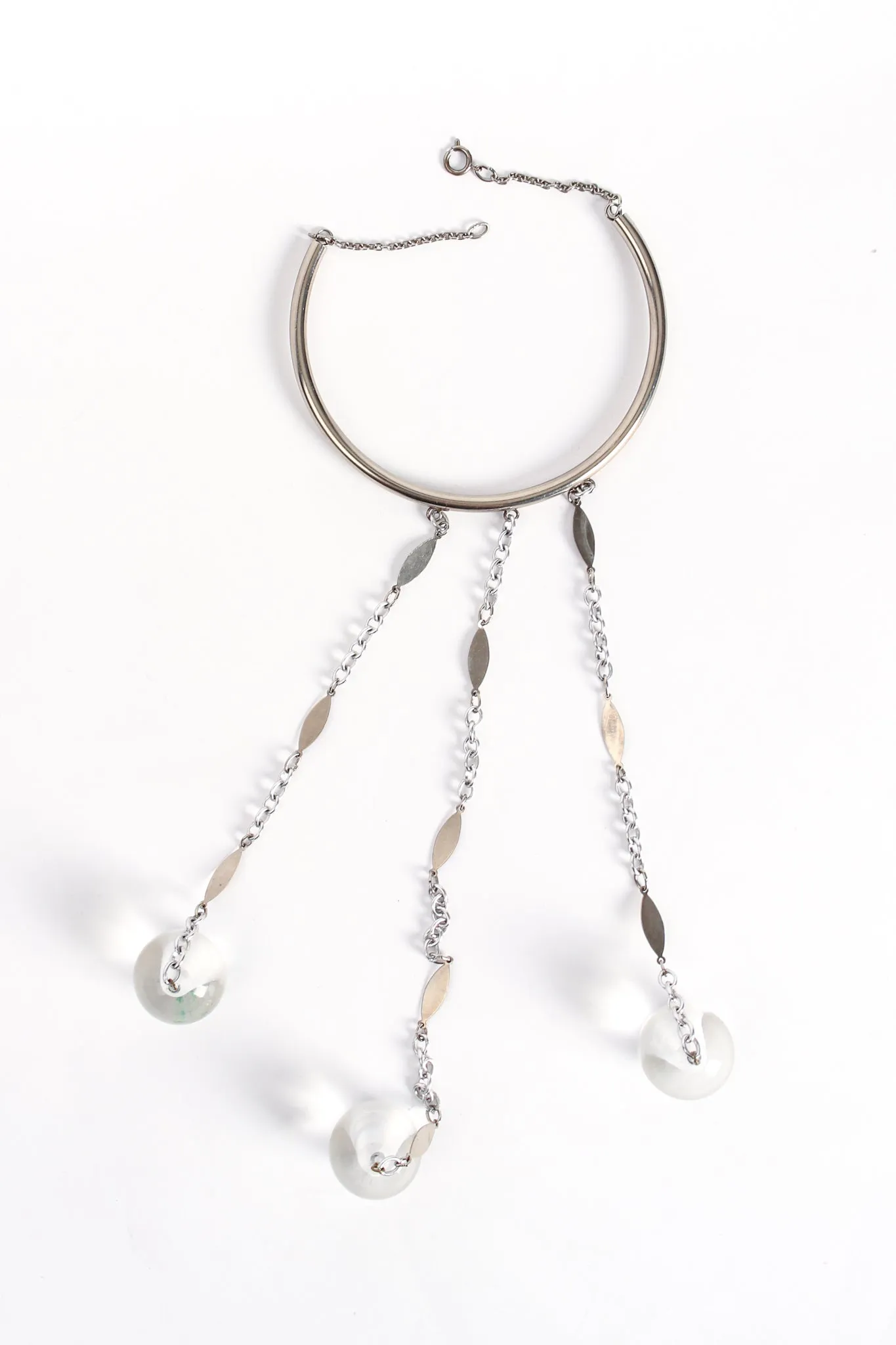 Space Age Lucite Ball Drop Collar