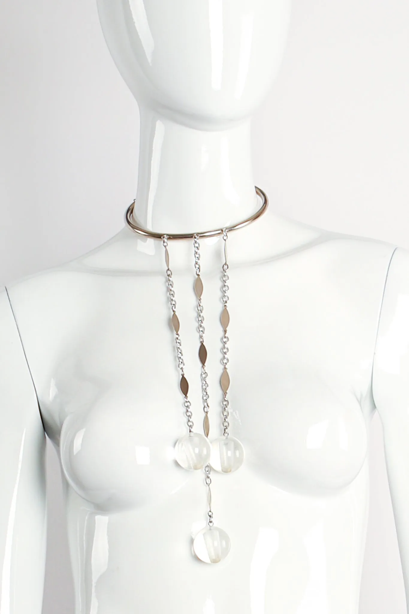 Space Age Lucite Ball Drop Collar